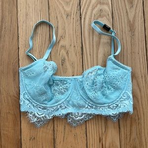 NWT VS Light Blue Wicked Unlined Balconette Bra